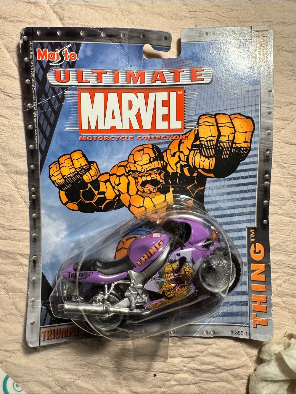 Marvel Purple & Black The Thing Motorcycle Toy by Maisto